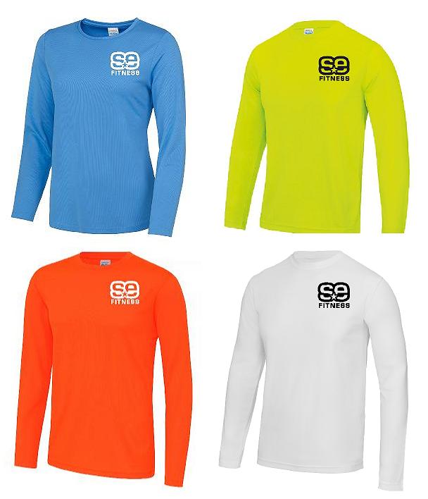 SE Fitness Long Sleeve T-Shirt with Reflective Print - Long Sleeve