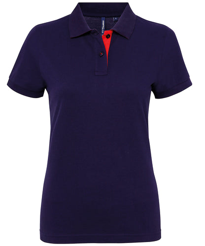 Women's contrast polo