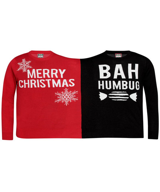 Adults Double Merry Christmas/Bah Humbug Christmas Jumper