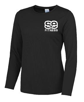 SE Fitness Long Sleeve Black T-Shirt - Womens Only