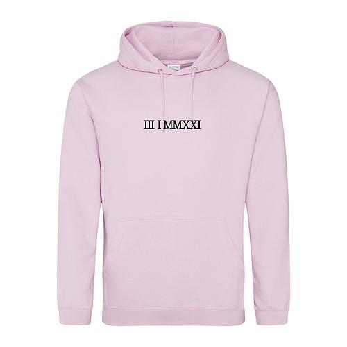 Embroidered Roman Numeral Hoodies