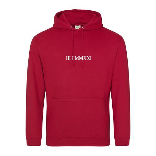 Embroidered Roman Numeral Hoodies