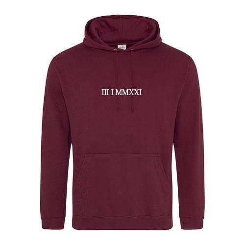 Embroidered Roman Numeral Hoodies