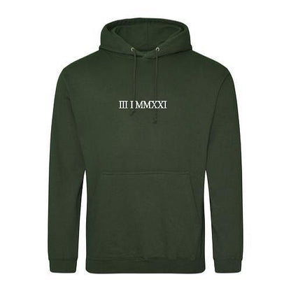 Embroidered Roman Numeral Hoodies