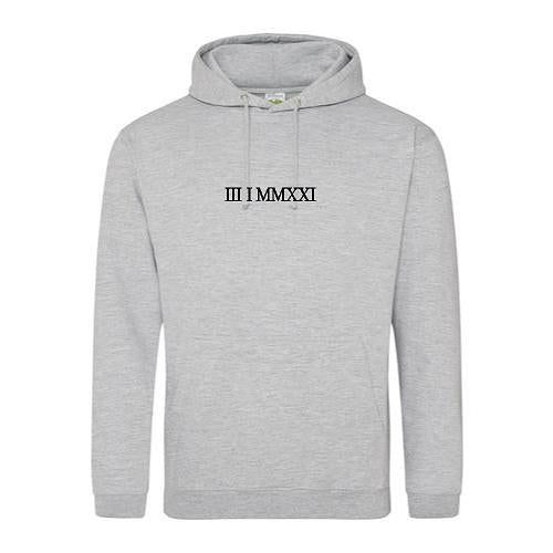 Embroidered Roman Numeral Hoodies