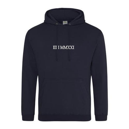 Embroidered Roman Numeral Hoodies