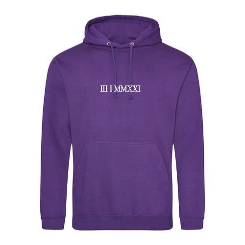 Embroidered Roman Numeral Hoodies