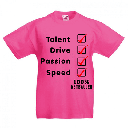 Netball Checklist Tee - Kids - Sportologyonline - Sportology Netball